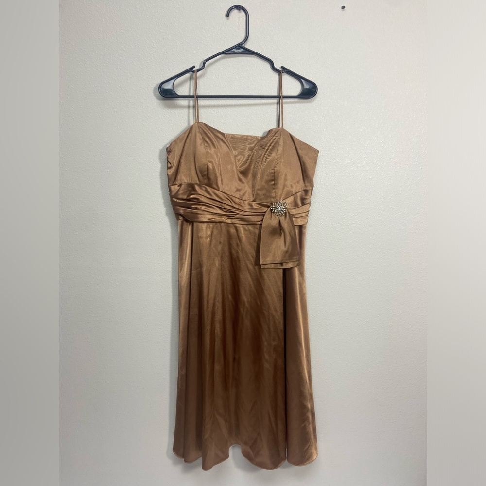 Patra, gold, size 14 dress